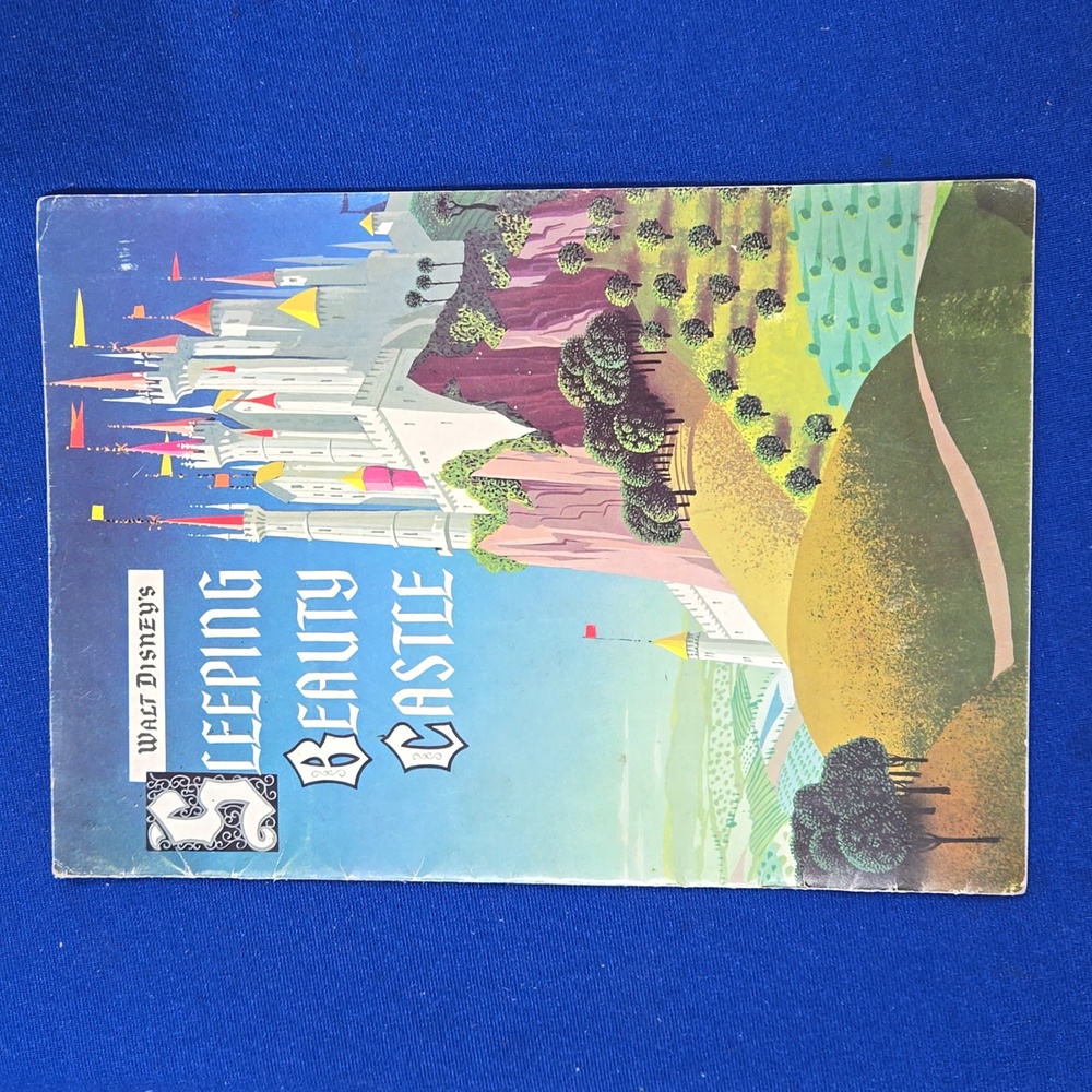 Vtg 1957 Disney Disneyland Sleeping Beauty Castle softcover book illustrated
